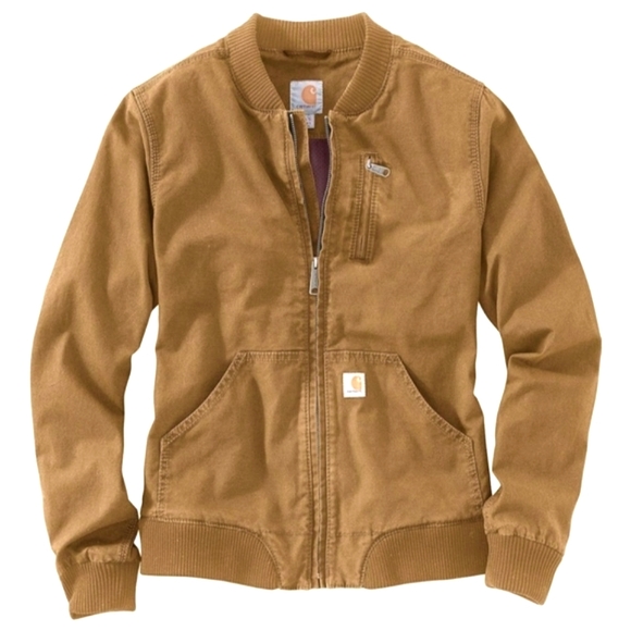 Carhartt Jackets & Blazers - Women's Carhartt Lightweight Bomber Jacket Medium Tan Cotton Duck